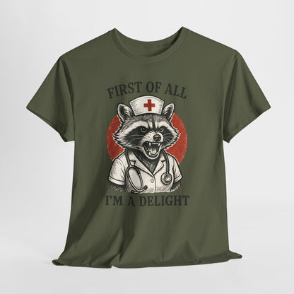 Nurse Raccoon I’m a Delight Shirt - Funny Night Shift Tee