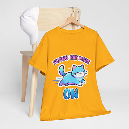 Flying Cat Mode Shirt – Kawaii Pastel Kitty Zoomies Tee