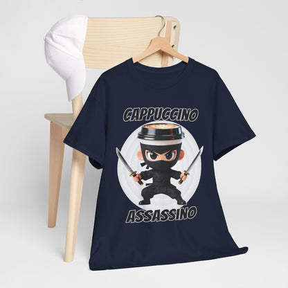 Cappuccino Assassino Shirt – Funny Coffee Ninja Tee for Caffeine Lovers