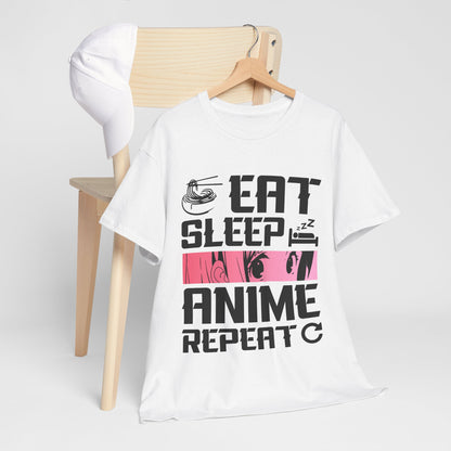 Eat Sleep Anime Repeat Shirt - Otaku Routine Tee