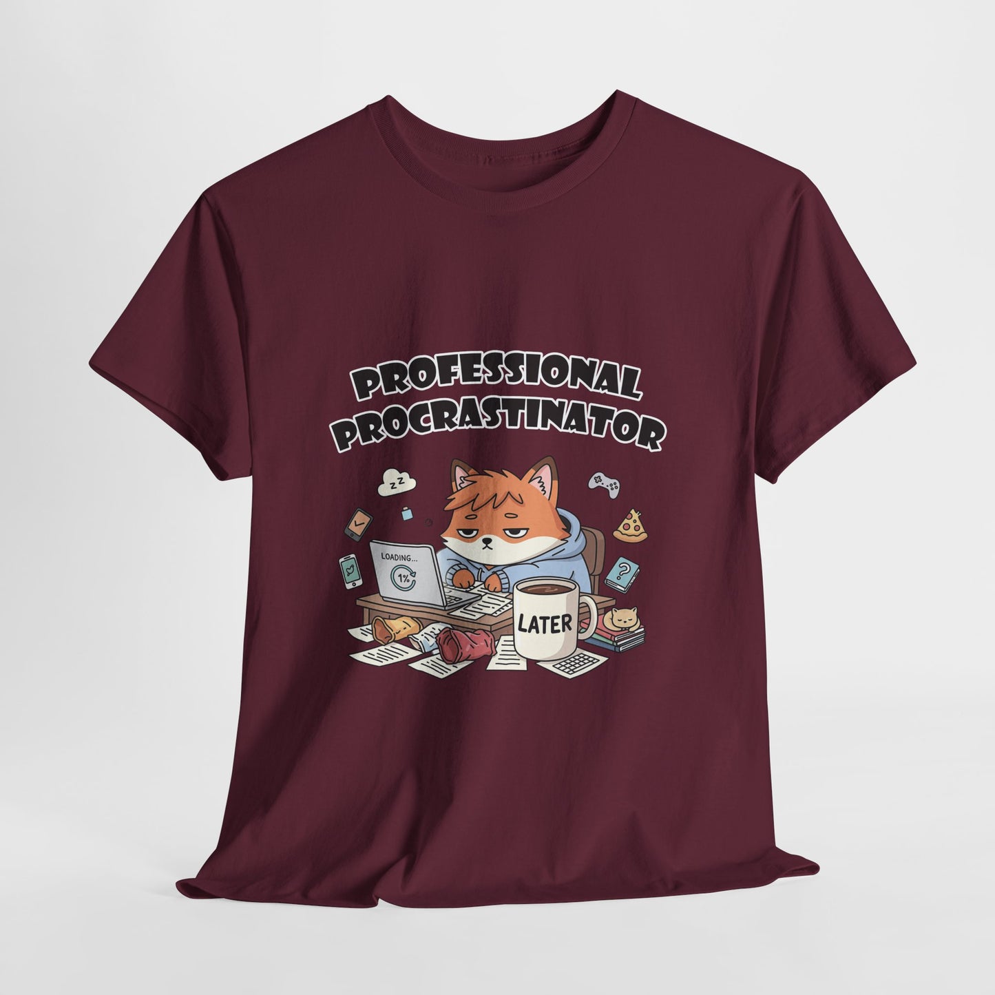 T-Shirt für professionelle Aufschieber – Lustiges Kawaii-Katzen-Pastell-T-Shirt