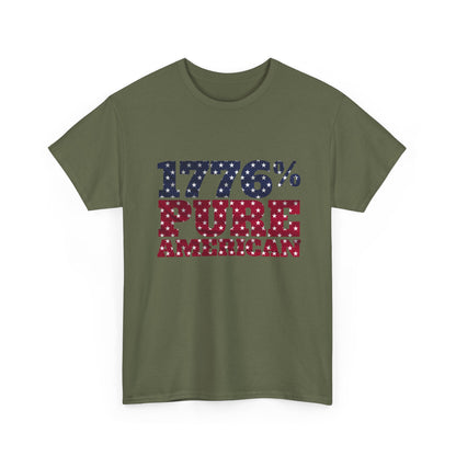 1776 Pure American T-Shirt - Vintage Patriotic USA 4th of July Tee