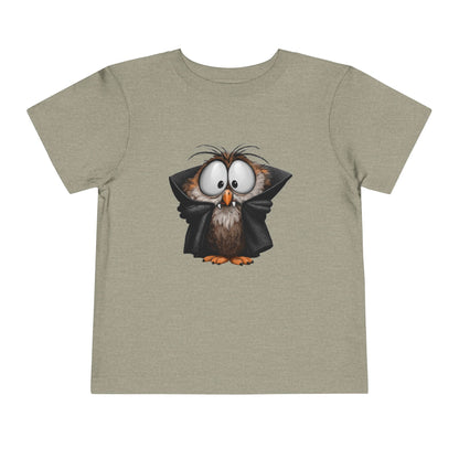 Vampire Owl Kids T-Shirt - Cute Big Eyes Toddler Halloween Tee