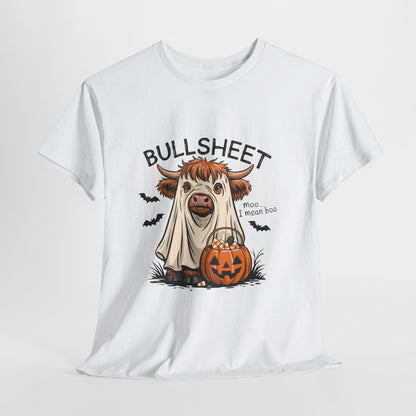 Funny Highland Cow Halloween T-Shirt - Ghost Costume Cow Tee