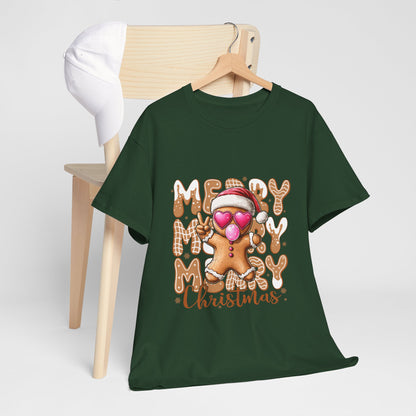 Merry Christmas Gingerbread T-Shirt - Funny Holiday Cookie Tee