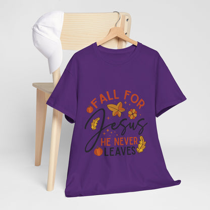 Fall For Jesus T-Shirt - Christian Faith Thanksgiving Autumn Pumpkin Tee