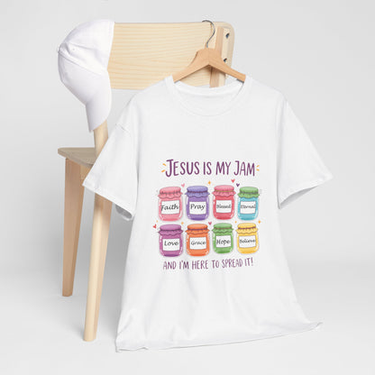 Jesus Is My Jam Shirt - Cute Christian Pun T-Shirt, Faith and Love Graphic Tee, Religious Humor Gift for Women & Men