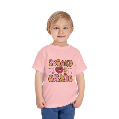 Second Grade Bubble Letters T-Shirt | Cute Retro Kawaii Back to School Kids Tee