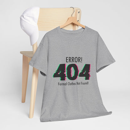 404 Error T-Shirt - Formal Clothes Not Found Glitch