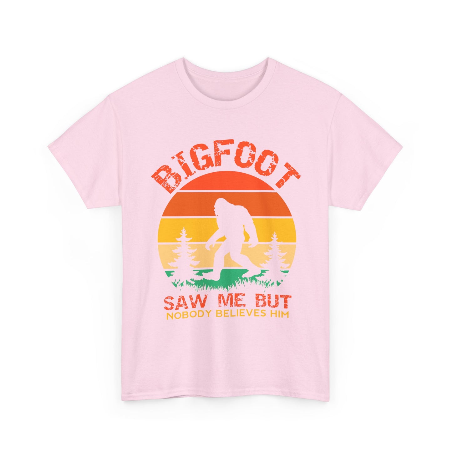 Bigfoot Saw Me But Nobody Believes Him T-Shirt - Retro Camping Cryptid Tee