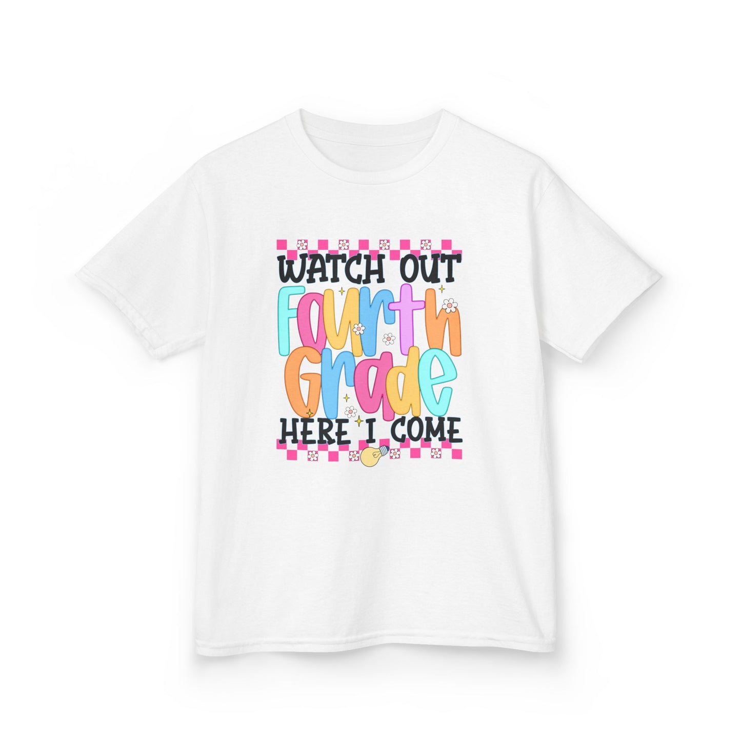 Watch Out Fourth Grade Shirt - Funny Kids Back to School Tee, Heavy Cotton 4th Grade Shirt, First Day of School Outfit