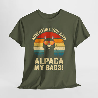 Alpaca My Bags T-Shirt - Funny Llama Travel Retro Sunset Tee