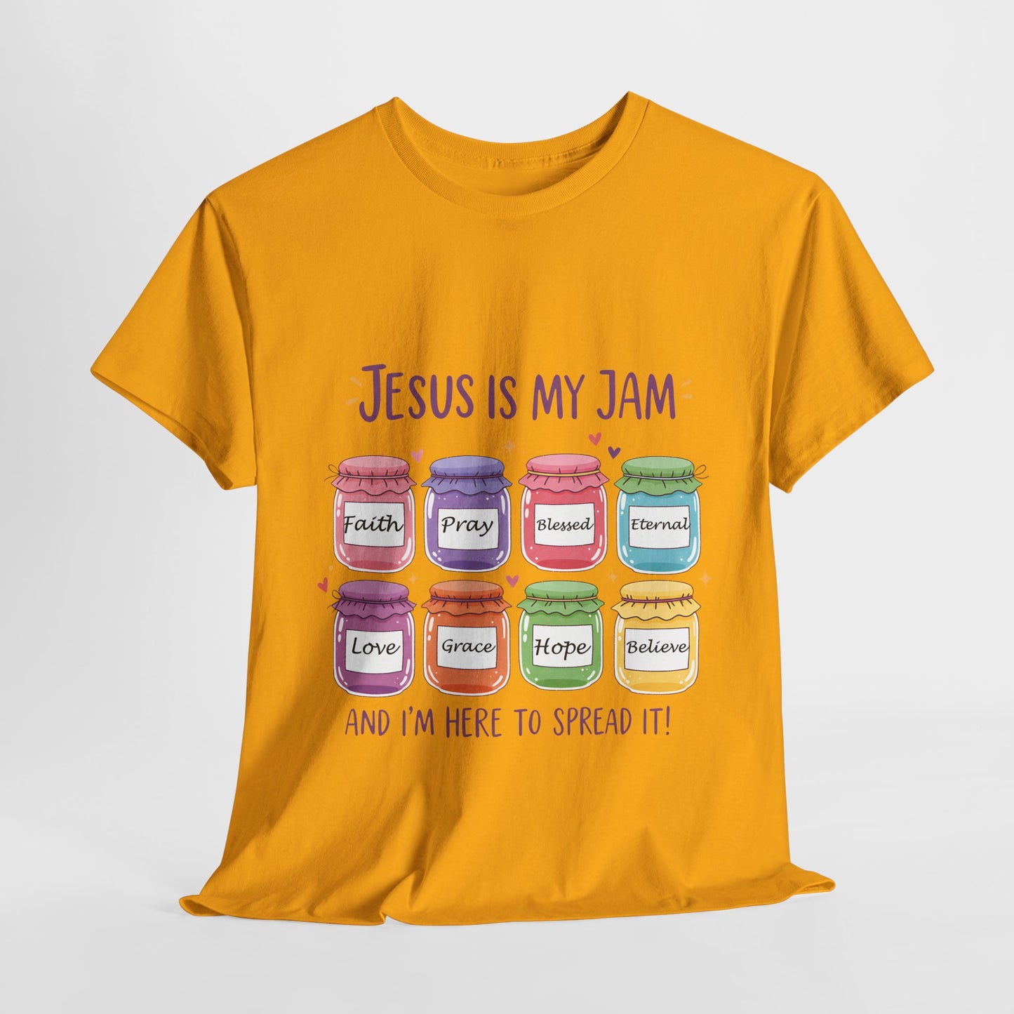 Jesus Is My Jam Shirt - Cute Christian Pun T-Shirt, Faith and Love Graphic Tee, Religious Humor Gift for Women & Men