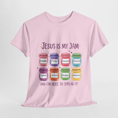 Jesus Is My Jam Shirt - Cute Christian Pun T-Shirt, Faith and Love Graphic Tee, Religious Humor Gift for Women & Men