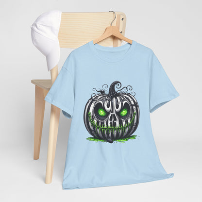Neon Goo Pumpkin Halloween - Glowing Green Eyes Spooky T-Shirt