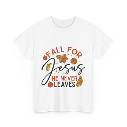 Fall For Jesus T-Shirt - Christian Faith Thanksgiving Autumn Pumpkin Tee
