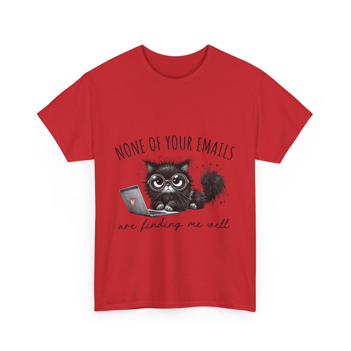 Work From Home Grumpy Cat T-Shirt - None of Your Emails Tee