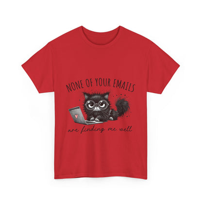 Work From Home Grumpy Cat T-Shirt - None of Your Emails Tee