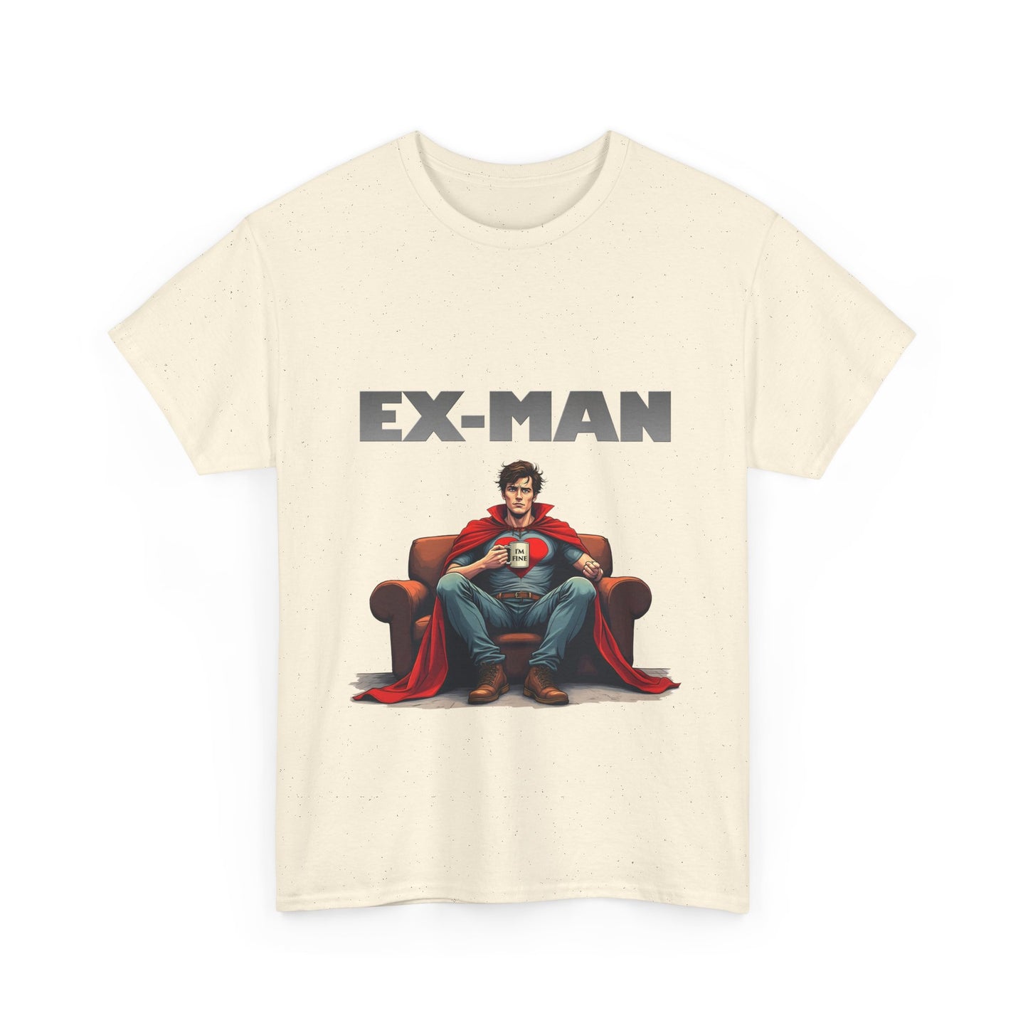 EX-MAN - Funny Superhero Breakup Parody T-Shirt | Heartbroken Comic Antihero Tee for Marvel Fans