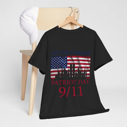 Patriot Day 9/11 T-Shirt - Never Forget American Flag NYC Memorial Tee