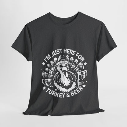 Turkey and Beer T-Shirt - Funny Thanksgiving Drinking Tee