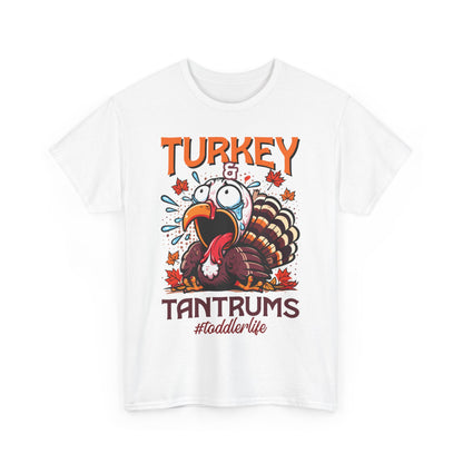 Turkey and Tantrums T-Shirt - Funny Thanksgiving Toddler Life Tee