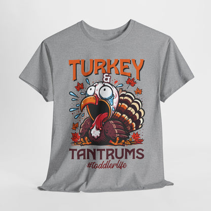 Turkey and Tantrums T-Shirt - Funny Thanksgiving Toddler Life Tee