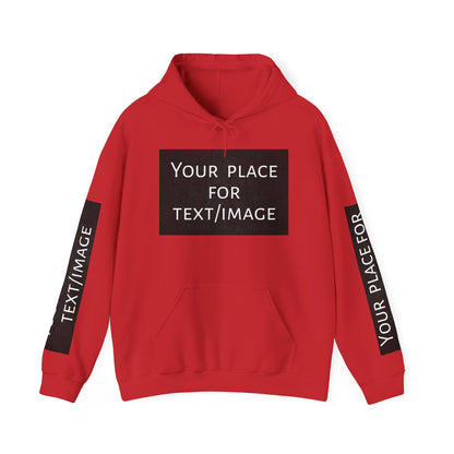 Bluza z kapturem z nadrukiem lub obrazkiem – personalizowana bluza z 4 stron, pomysł na prezent, nadruk z przodu, z tyłu i na rękawach, unisex