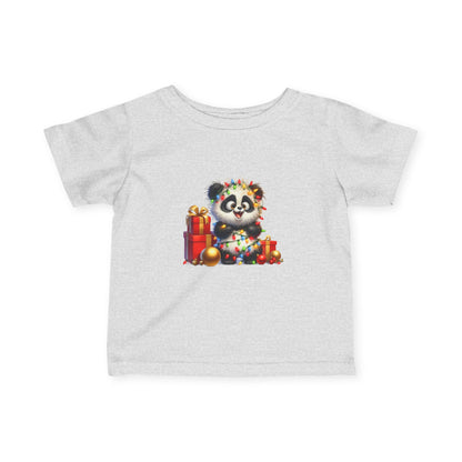 Baby Panda Christmas Lights Infant T-Shirt – Cute Holiday Outfit