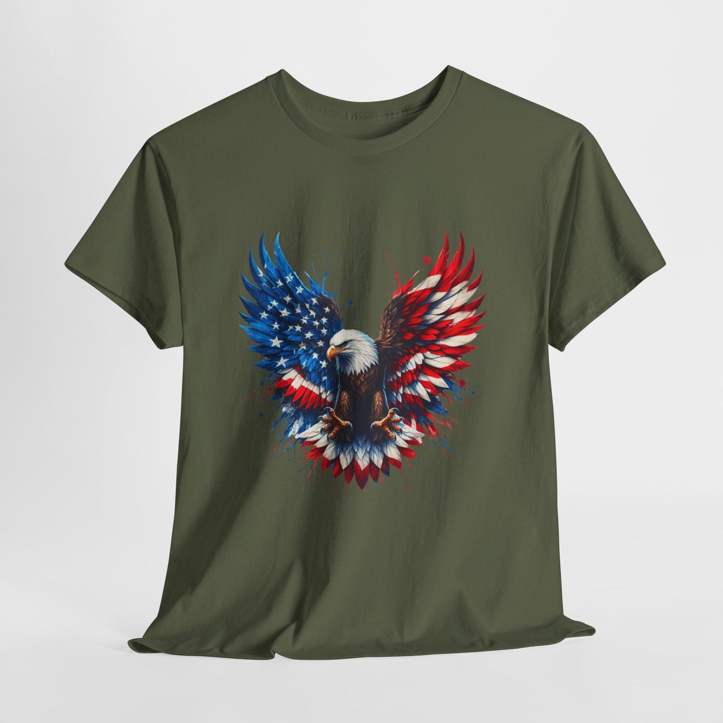 Patriotic Eagle Shirt - Bald Eagle Flag Wings Tee