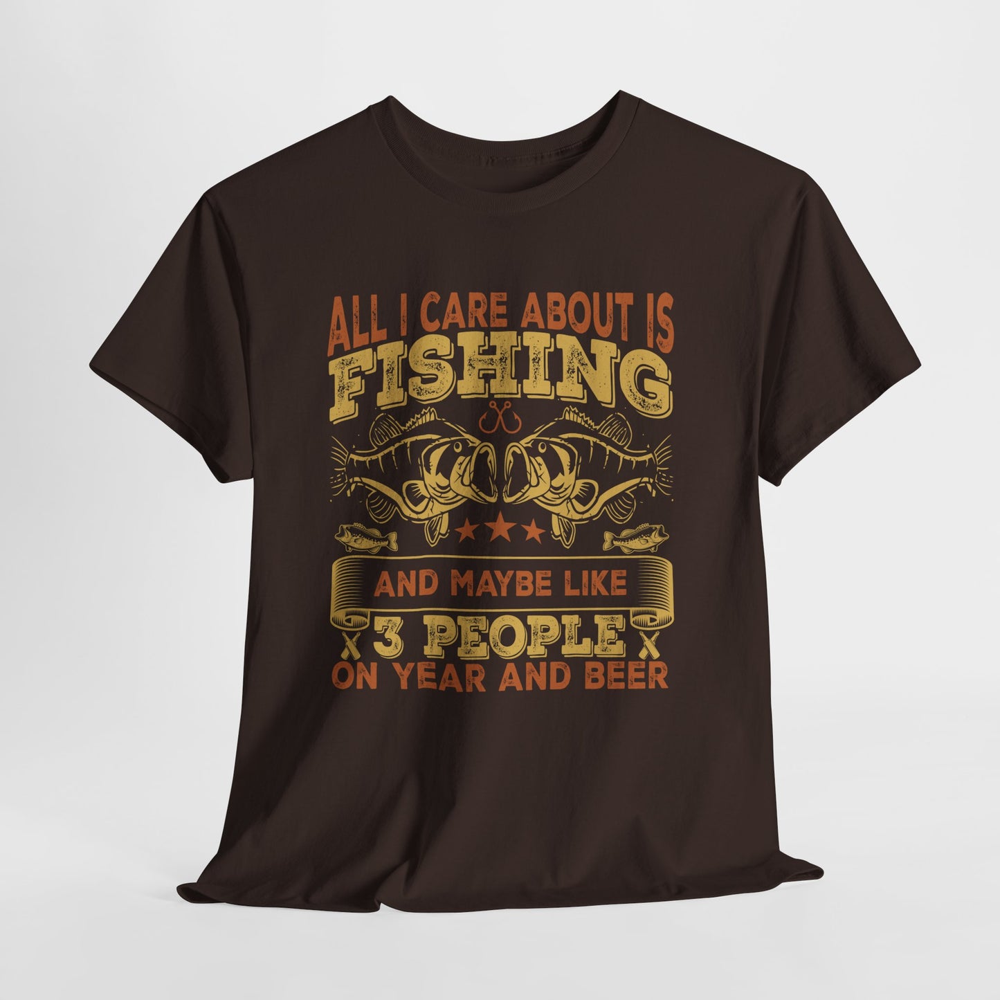 All I Care About Is Fishing T-Shirt - Funny Angler Tee