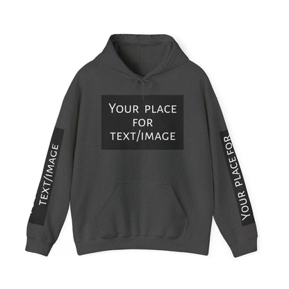 Bluza z kapturem z nadrukiem lub obrazkiem – personalizowana bluza z 4 stron, pomysł na prezent, nadruk z przodu, z tyłu i na rękawach, unisex