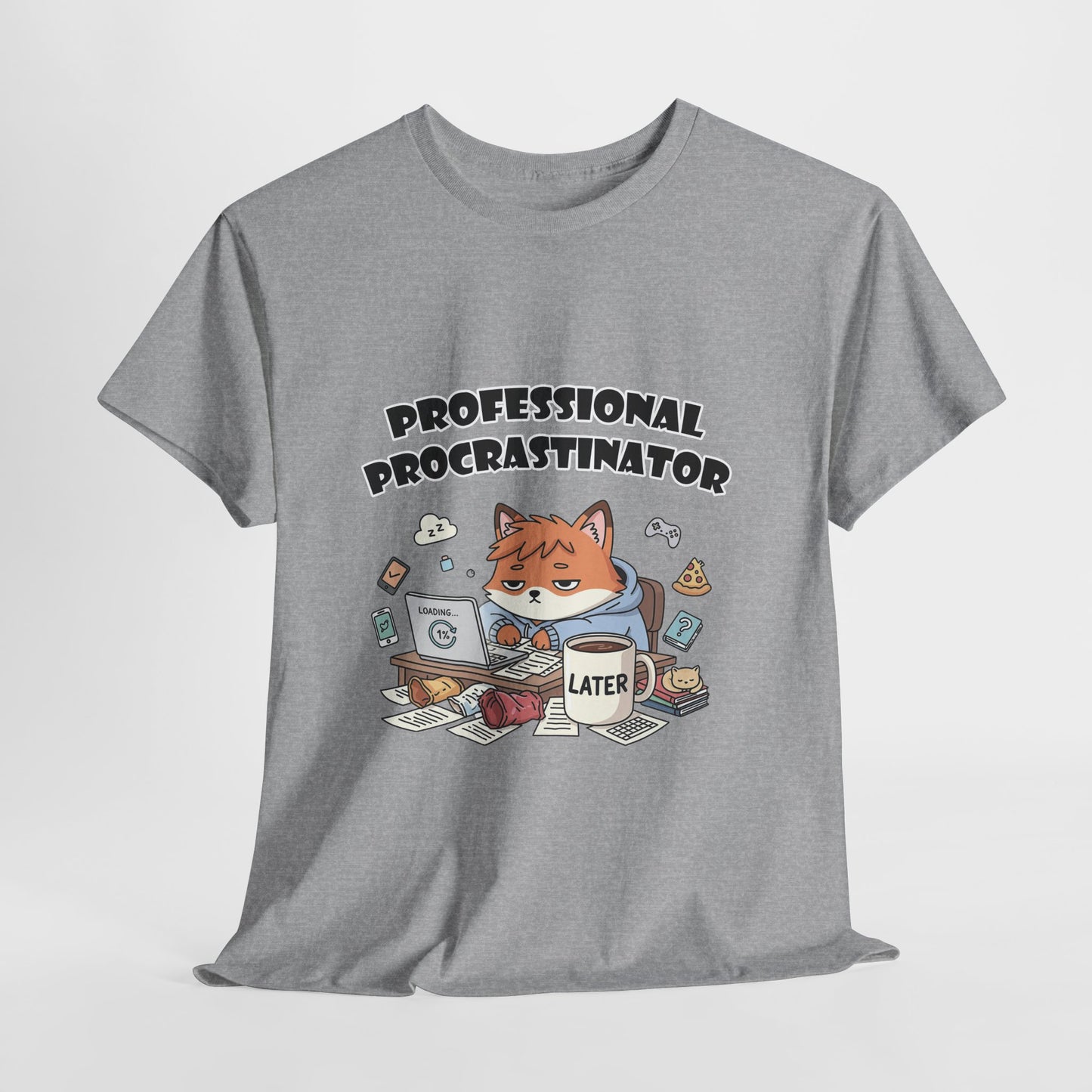 T-Shirt für professionelle Aufschieber – Lustiges Kawaii-Katzen-Pastell-T-Shirt
