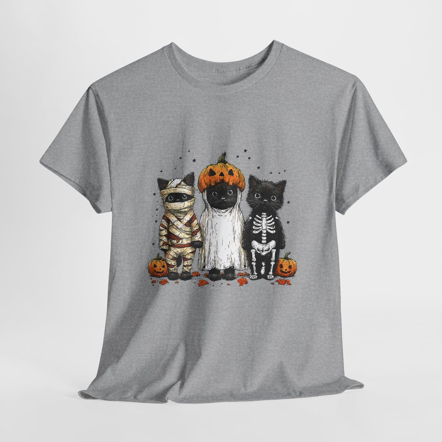 Black Cat Halloween Shirt - Mummy Ghost Skeleton Cats
