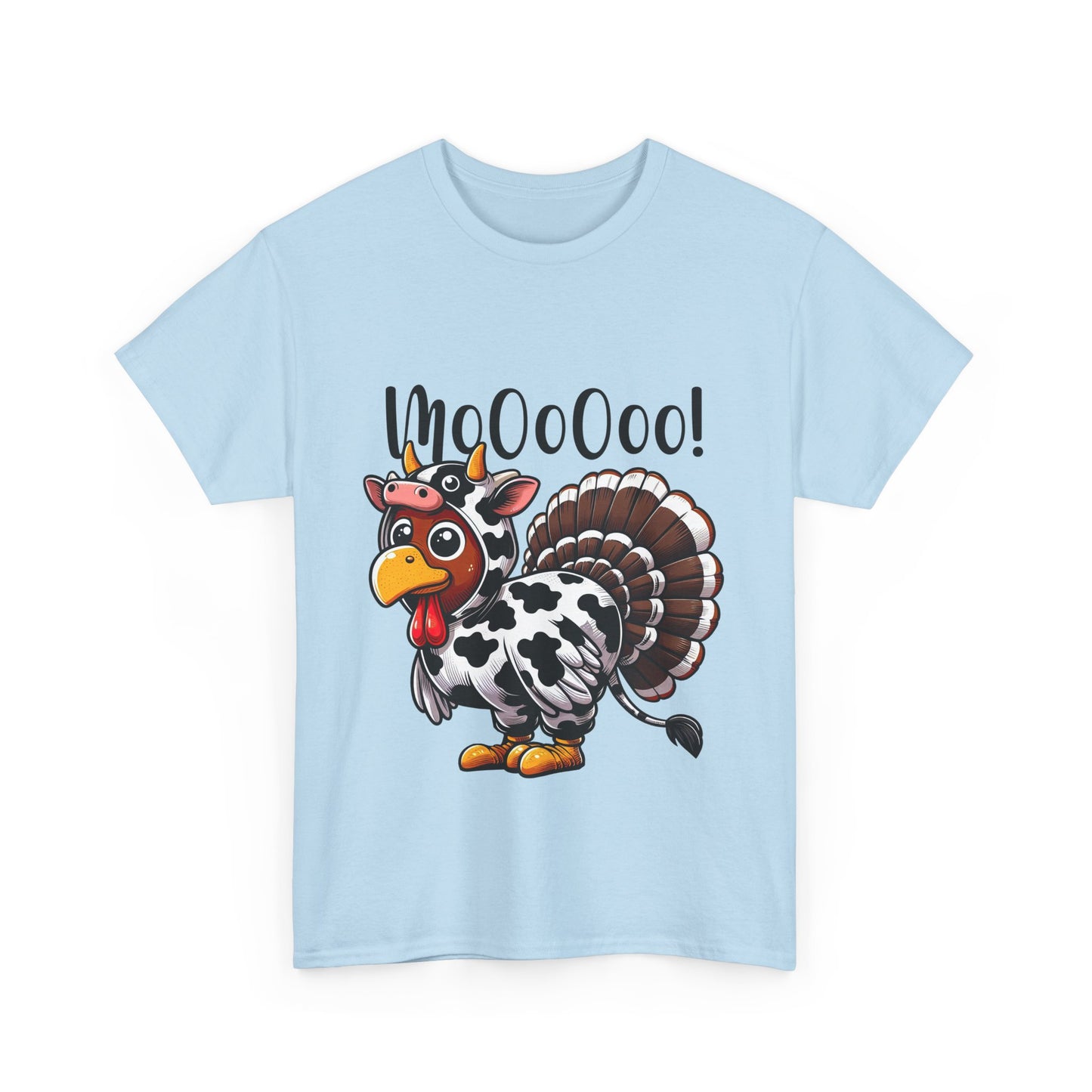 Turkey Moo T-Shirt - Funny Thanksgiving Cow Costume Tee
