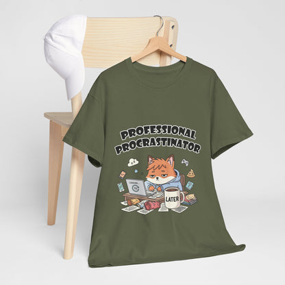 T-Shirt für professionelle Aufschieber – Lustiges Kawaii-Katzen-Pastell-T-Shirt
