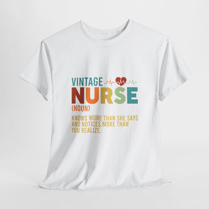 Vintage Nurse Shirt - Knows More Than She Says Tee