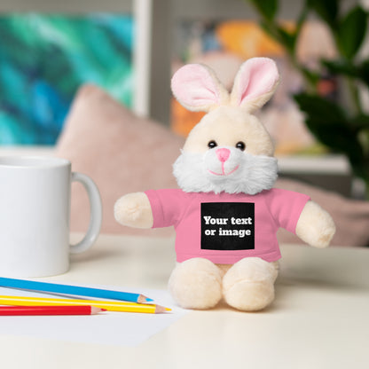 Personalisiertes Plüschtier mit individuellem T-Shirt – Einzigartiges Geschenk mit Namen oder Foto