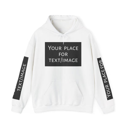Bluza z kapturem z nadrukiem lub obrazkiem – personalizowana bluza z 4 stron, pomysł na prezent, nadruk z przodu, z tyłu i na rękawach, unisex