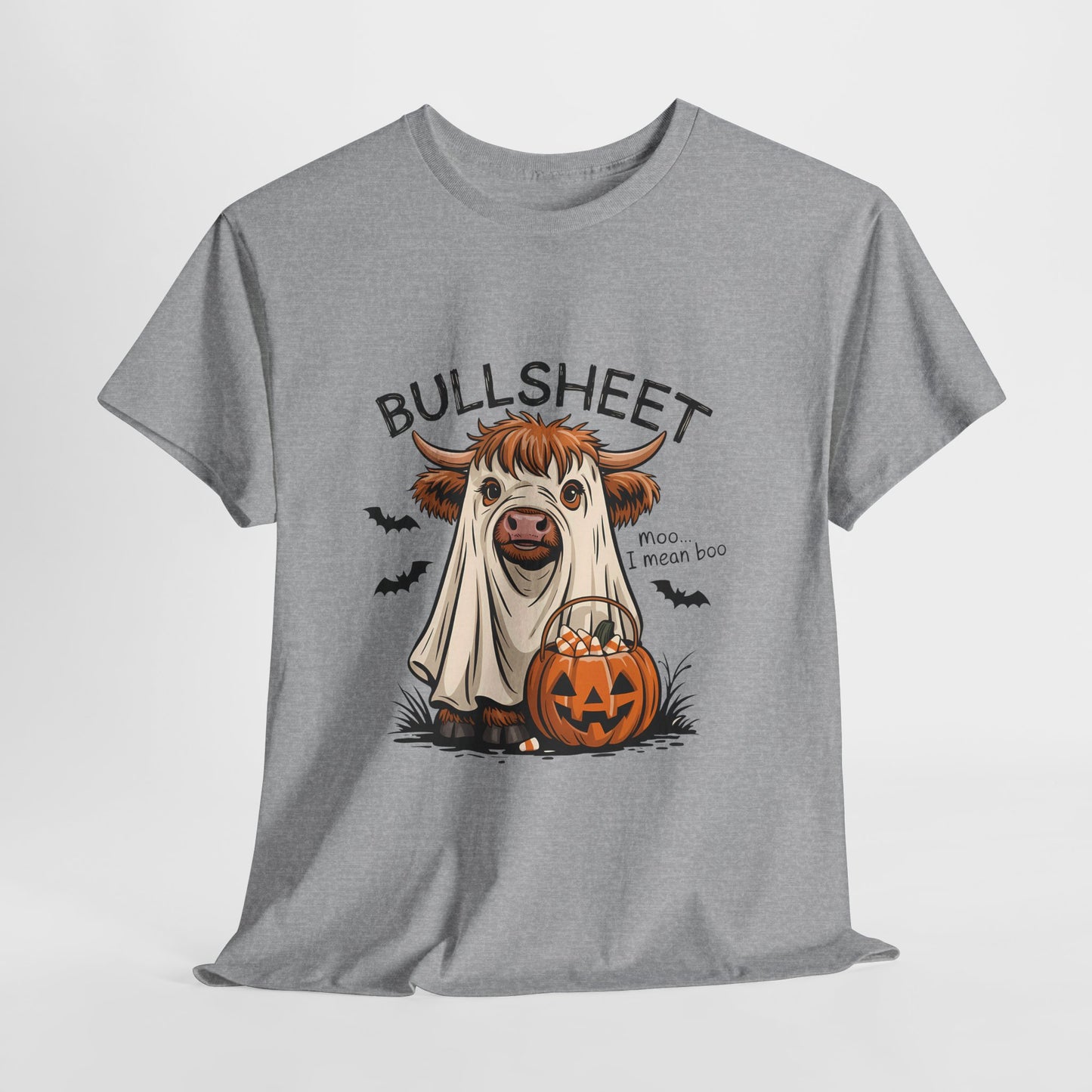 Funny Highland Cow Halloween T-Shirt - Ghost Costume Cow Tee