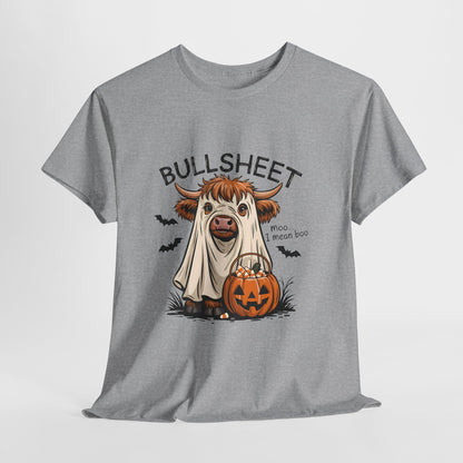 Funny Highland Cow Halloween T-Shirt - Ghost Costume Cow Tee