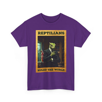 Reptilians Ruled the World Shirt - Reptilian Meme Satire Tee