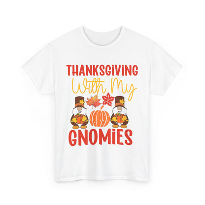 Thanksgiving With My Gnomies T-Shirt - Cute Fall Gnome Family Tee