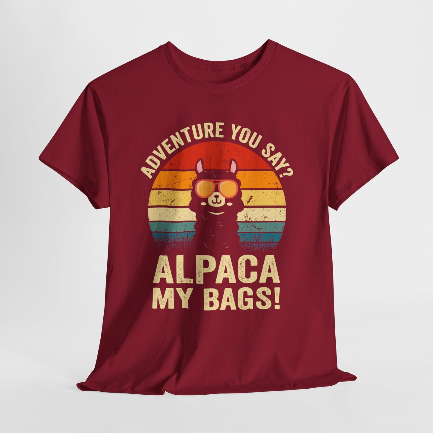 Alpaca My Bags T-Shirt - Funny Llama Travel Retro Sunset Tee