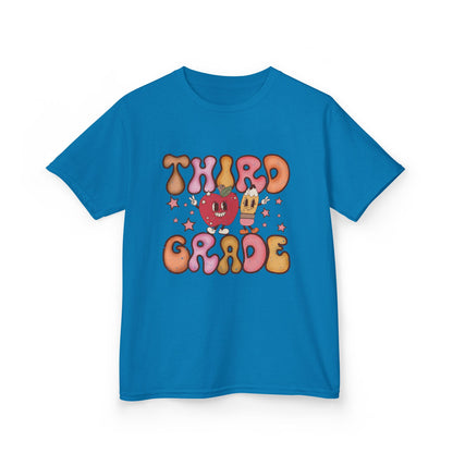 Third Grade Bubble Letters T-Shirt | Cute Retro Back to School Kids Tee