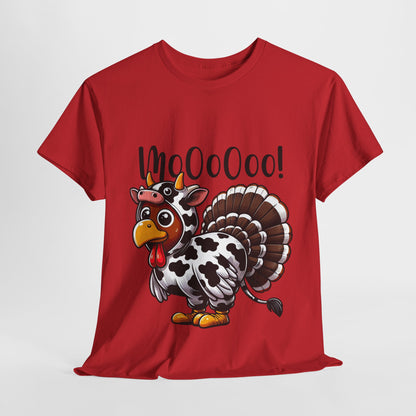 Turkey Moo T-Shirt - Funny Thanksgiving Cow Costume Tee