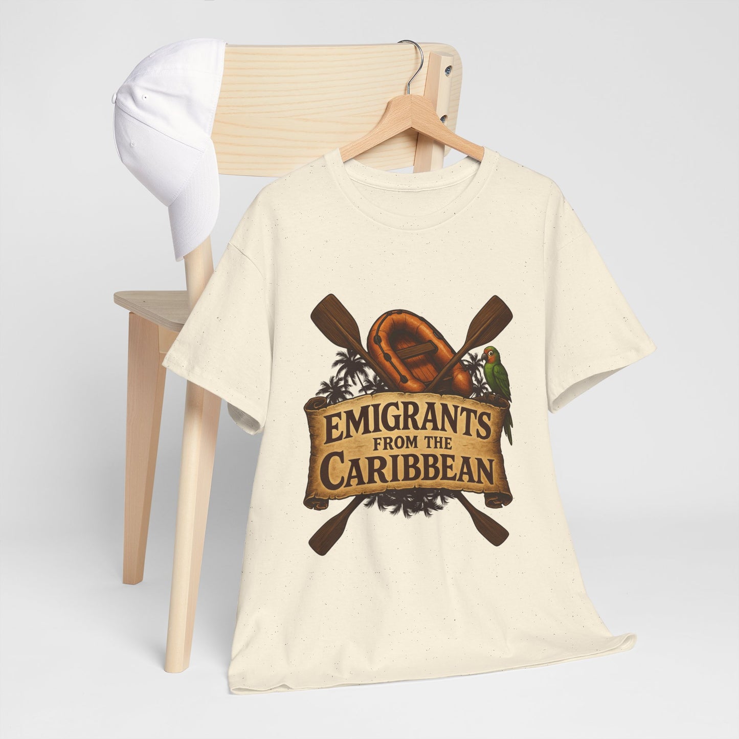 Emigrants from the Caribbean - Funny Pirate-Style Tropical Escape T-Shirt