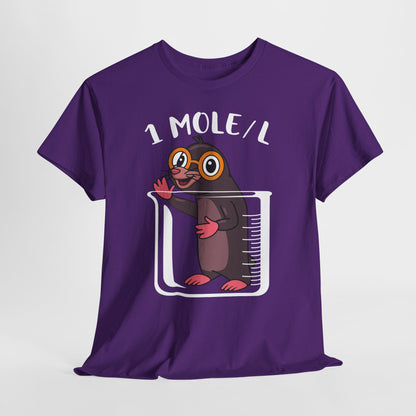1 MOLE/L Shirt - Funny Chemistry Pun Tee, Science Nerd Gift