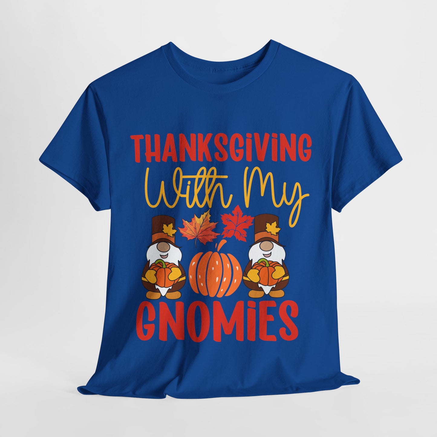 Thanksgiving With My Gnomies T-Shirt - Cute Fall Gnome Family Tee
