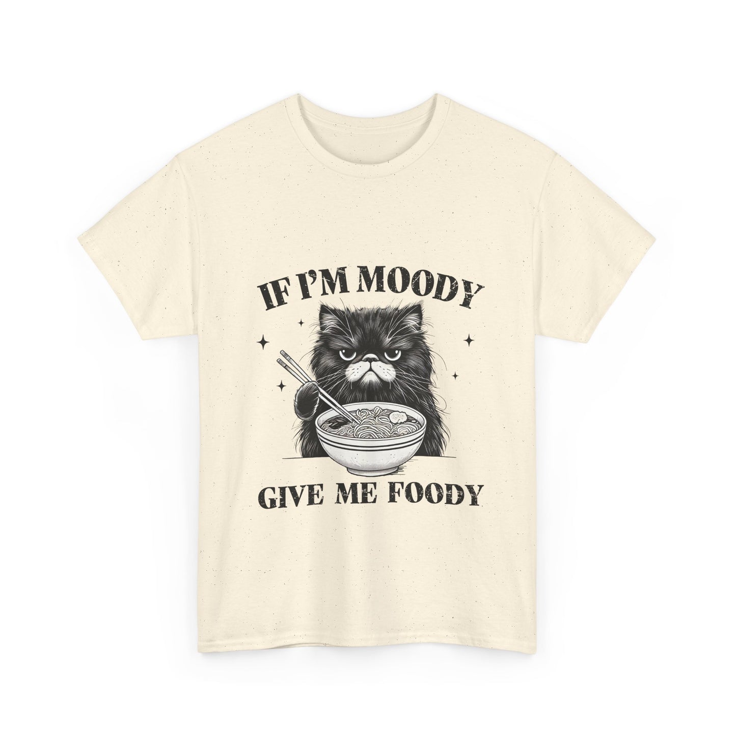Grumpy Ramen Cat T-Shirt - Moody Kitty Noodles Tee
